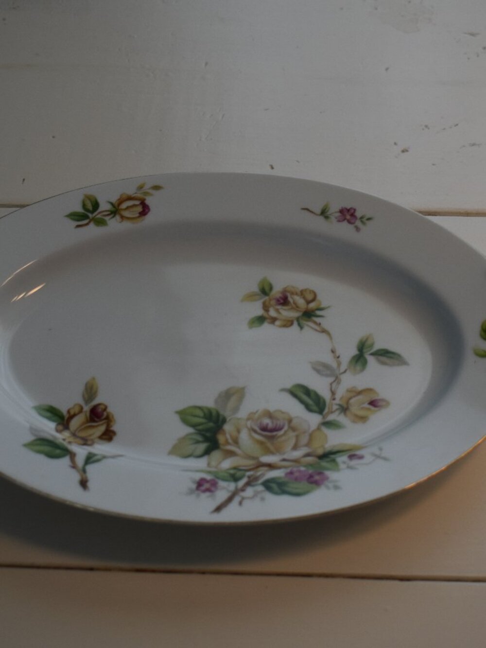 Lynmore Fine China Golden Rose Oval Platter